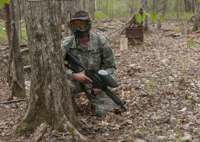 Soldier Pulls Security