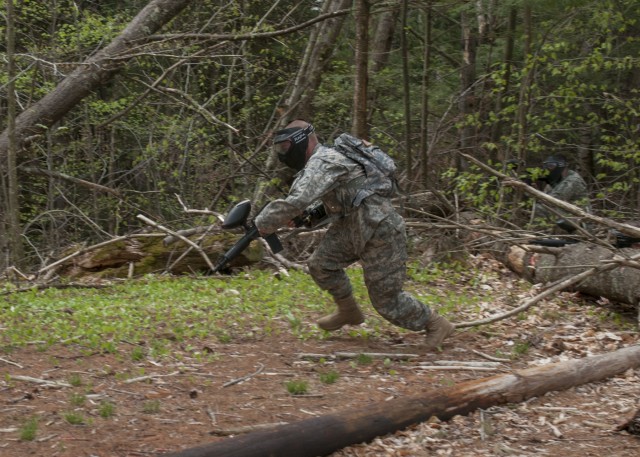 Soldier Pushes Forward