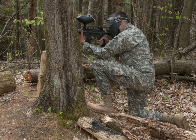 Soldier Engages a Squad Posing as the Enemy