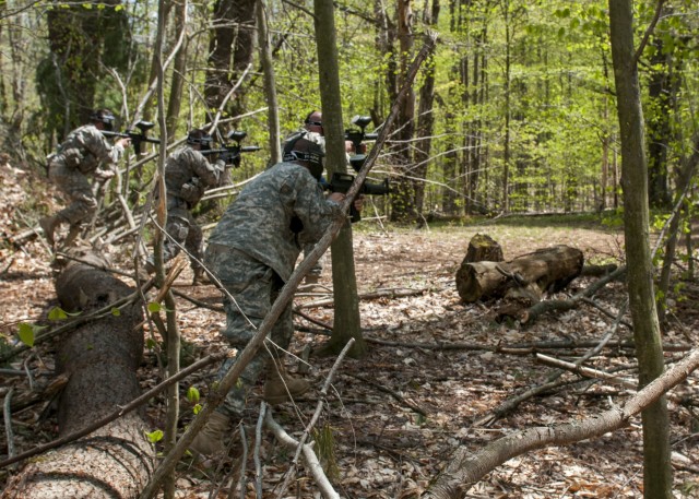 Soldiers Engage a Squad Posing as the Enemy