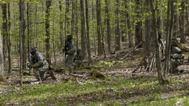 Soldiers Set-up in Defensive Positions