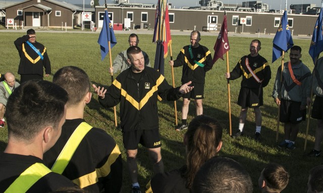 SMA Daniel Dailey visits troops in Kosovo, discusses total Army force and responsible drawdown