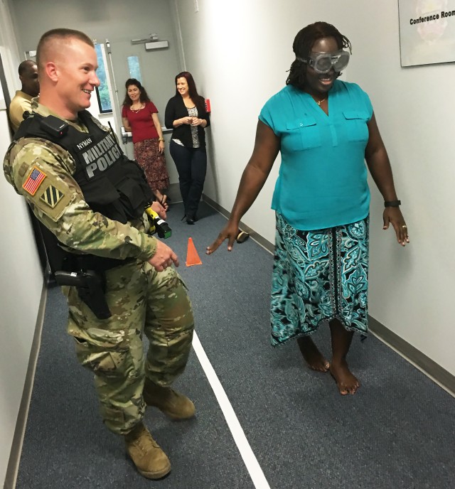 OTC Civilians walk the straight and narrow during safety training