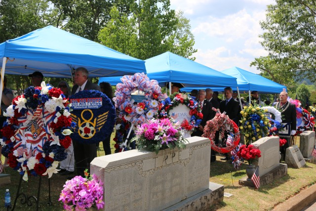 WAITING TO LAY A WREATH 