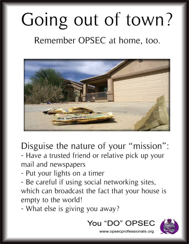 Going Out of Town?