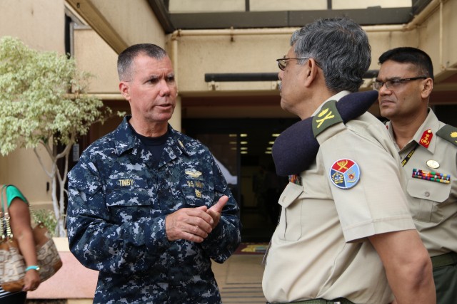 TAMC Deputy Commanding Officer meets with Bangladesh military medical leader