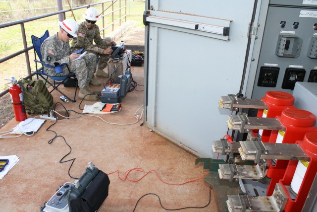 249th Engineer Battalion Substation Maintenance Keeps HMR Electrified