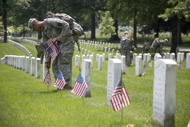 Flags-In: Soldiers pay tribute to the fallen