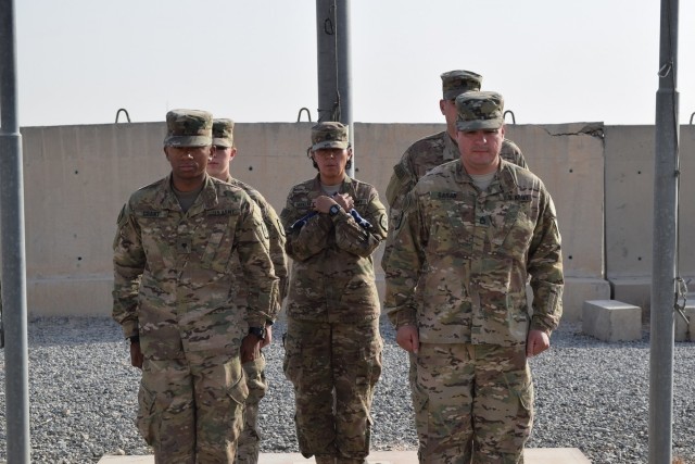 Memorialized: 17SB flag detail remembers the fallen