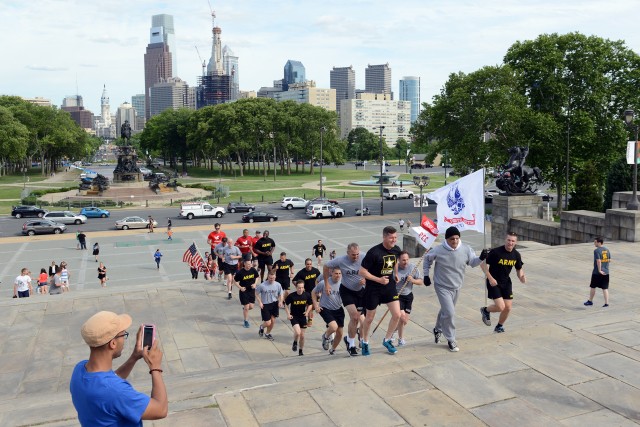 USA, SMA run 'Rocky Steps' in 'America's hometown,