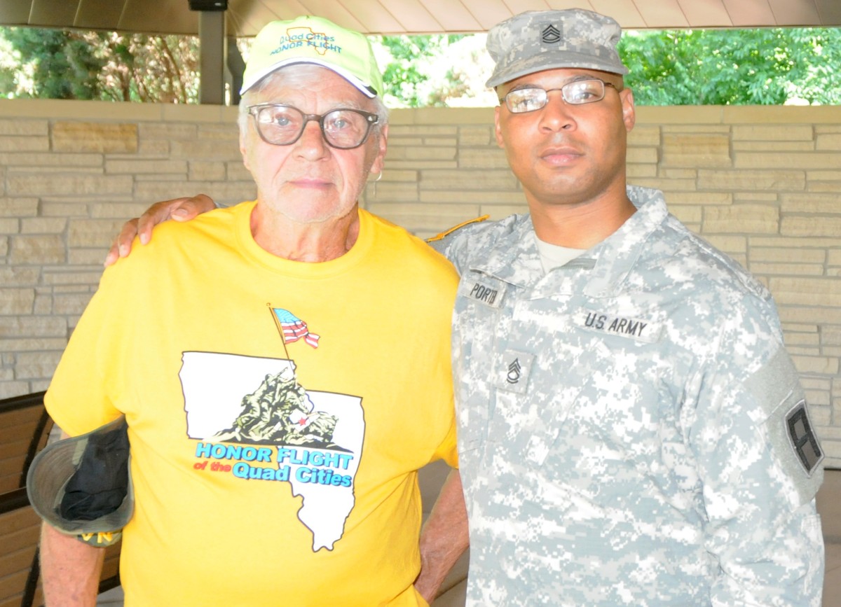 First Army Soldiers escort veterans on Flightless Honor Flight