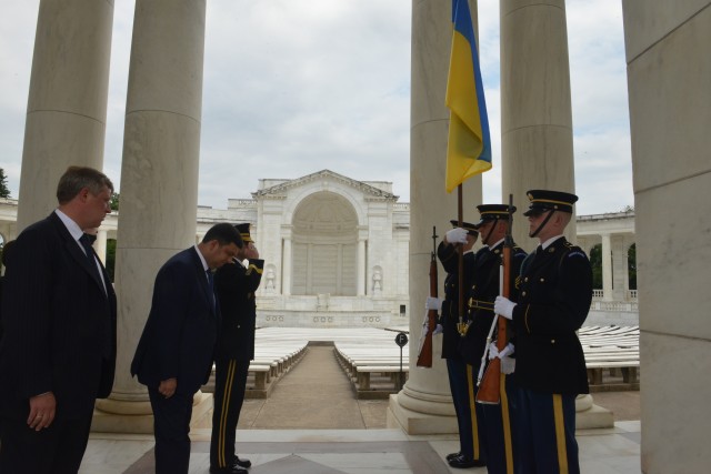 Ukrainian Prime Minister honors America's fallen