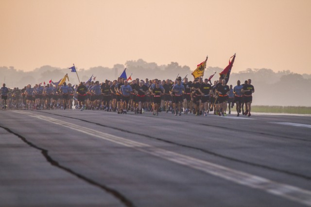 Soldiers from 3rd Combat Aviation Brigade, 3rd Infantry Division commemorated the Army's 241st birthday