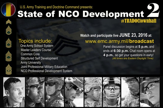 NCOs: Tune in to talk leader development during 'Town Hall 2'