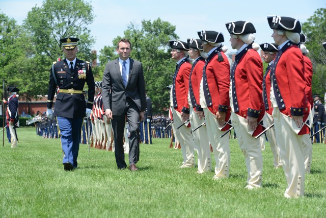 Full honor arrival ceremony for Secretary of the Army Eric K. Fanning, June 20, 2016