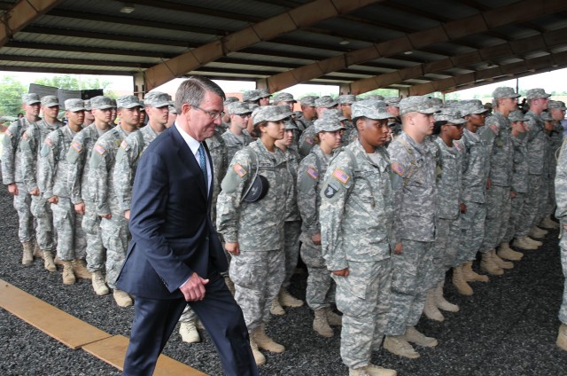 Defense secretary observes, mentors future leaders at Cadet Summer Training