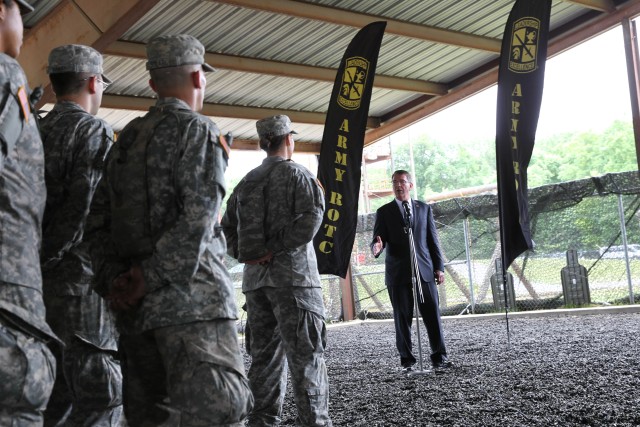 Defense secretary observes, mentors future leaders at Cadet Summer Training