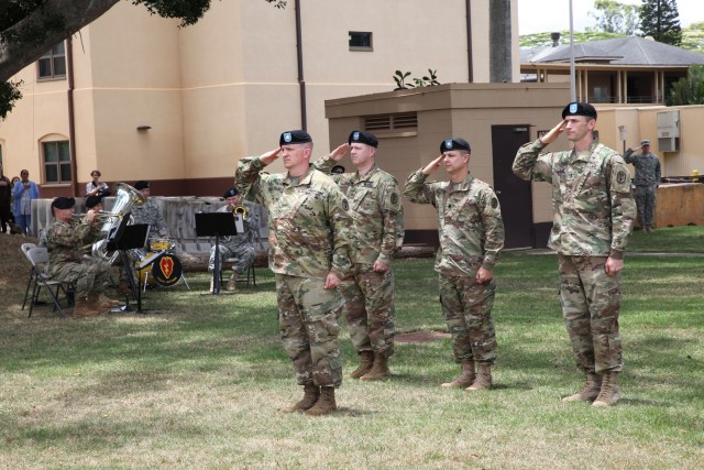 Duputies of U.S. Army Health Clinic - Schofield Barracks during the Change of Command Ceremony.
