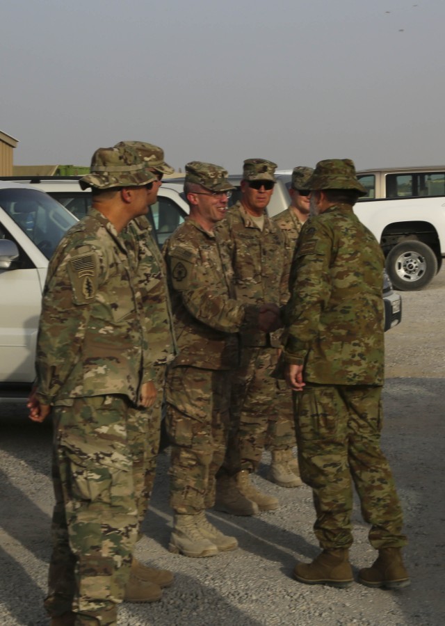 US, Australian chaplains greet each other
