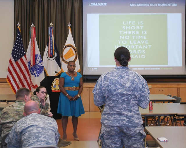 Army SHARP director particapates in I Corps' Not in My Squad workshop