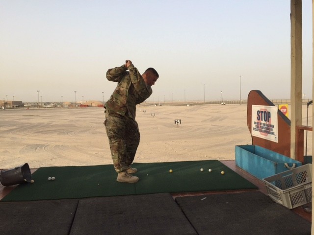 Army officer volunteering for PGA Tour event via Internet from Kuwait