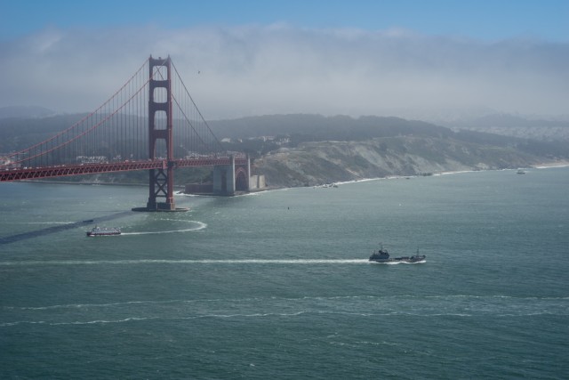 Army Reserve boat sails through Golden Gate