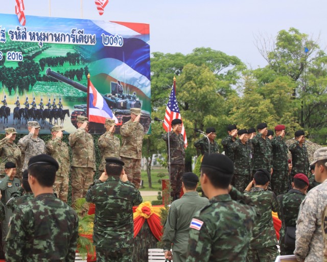 U.S and Thai Soldiers Usher in Hanuman Guardian 2016
