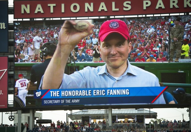 Army salute at Washington Nationals ballpark
