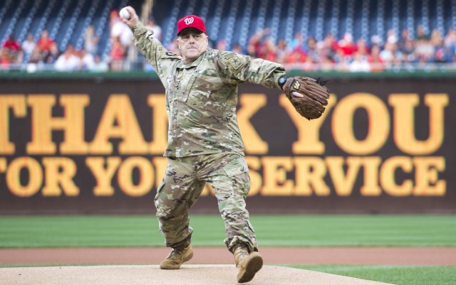 Army salute at Washington Nationals ballpark