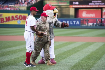 Washington Nationals salute women in the military