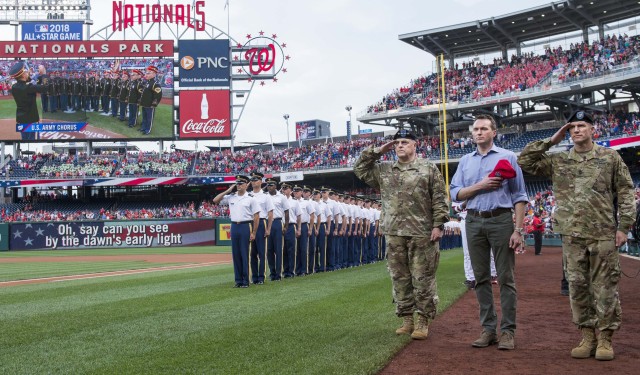 Army salute at Washington Nationals ballpark