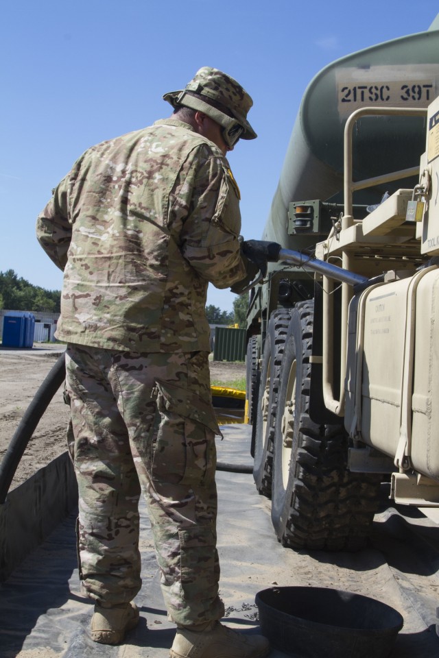 Refuel in the Baltics: 515th Transportation Company goes cross country
