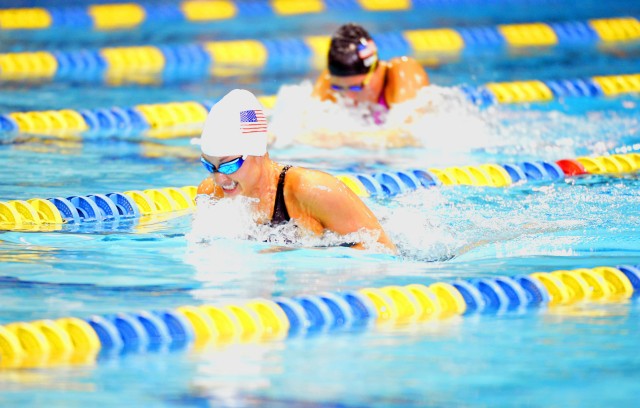Sgt. Marks wins 100-meter breastroke at U.S. Paralympic Swimming Trials