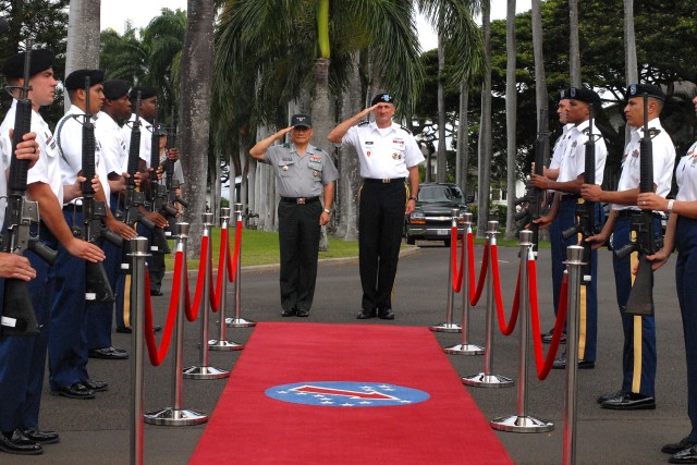Commanding Generals of USARPAC and 2nd OC ROKA meet