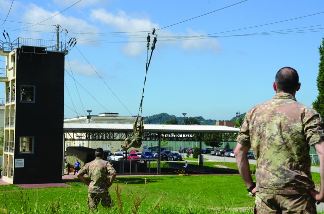 Future Italian paratroopers train on Caserma Ederle