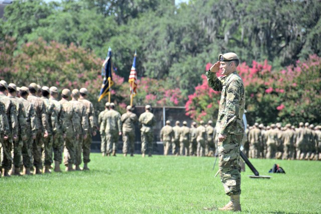 Lieutenant Colonel Todd Brown, incoming commander, 1st Battalion, 75th Ranger Regiment