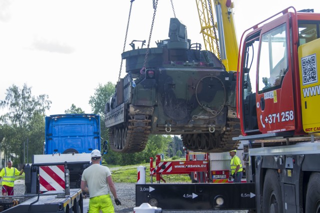 U.S. Soldiers, Latvians work transportation for Atlantic Resolve 3 of 4