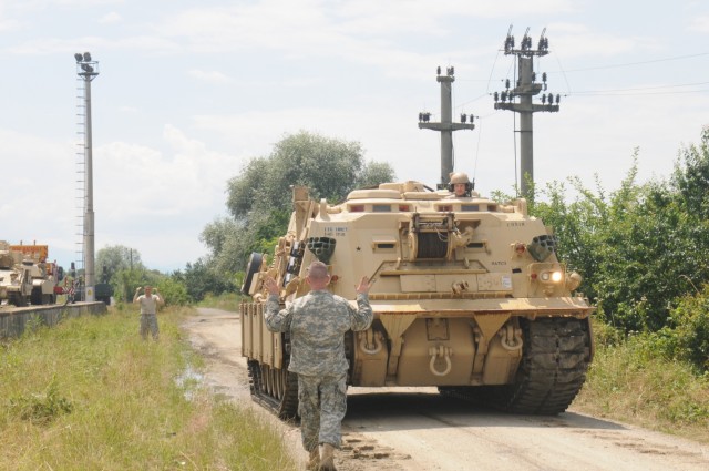 116th CBCT moves equipment by land and sea for Saber Guardian