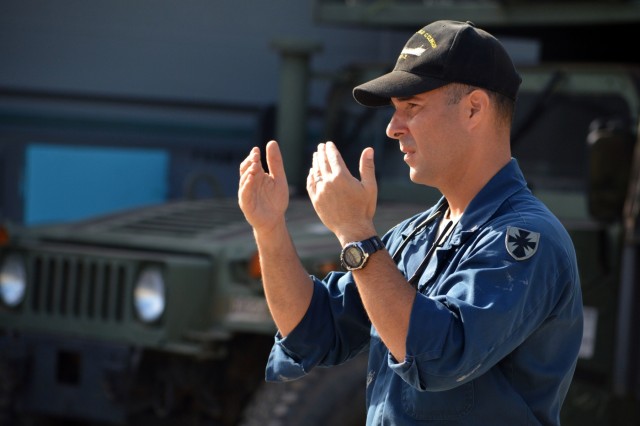 2-27 Inf. Regt. load out on USAV CW3 Harold C. Clinger (LSV-2)