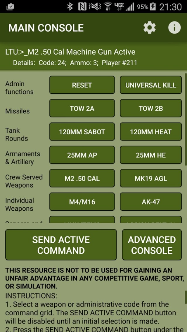 MILES Laser Tag Utility application