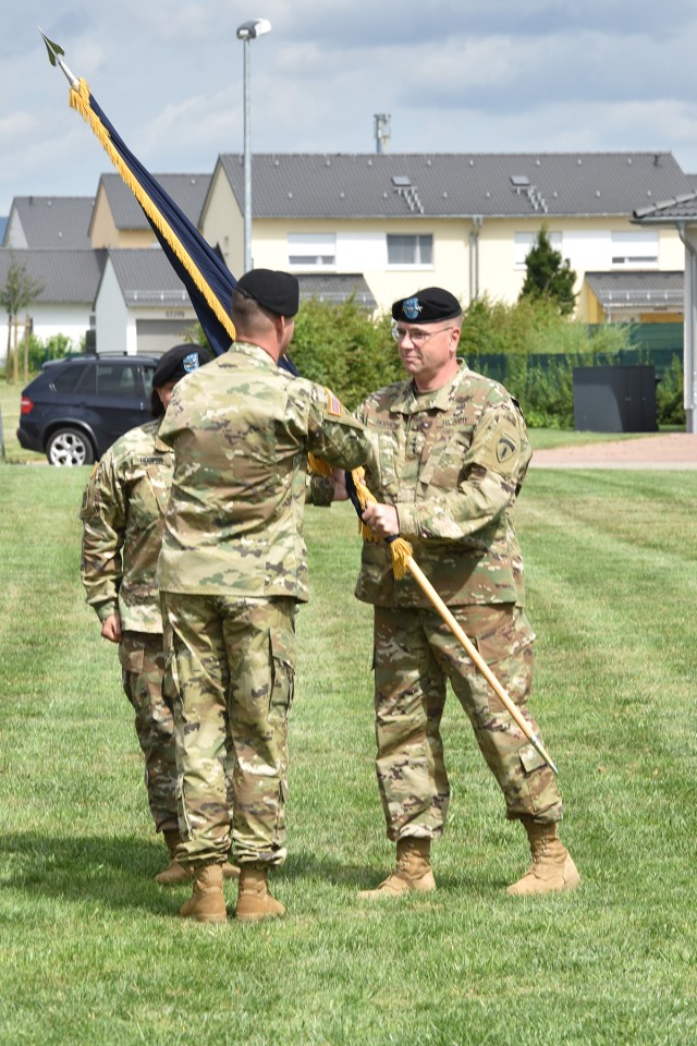 Passing of the colors at NATO Brigade change of command