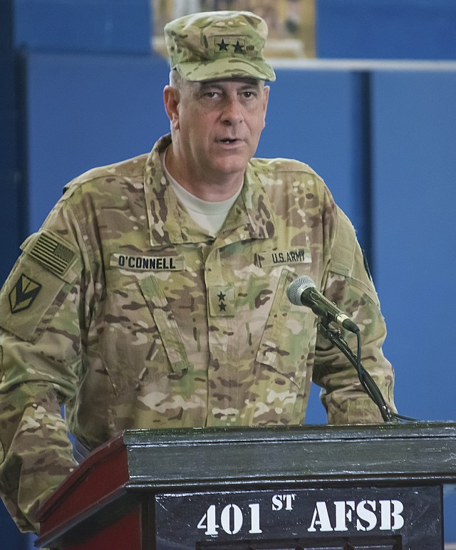 401st AFSB gets new commander, meritorious unit citation