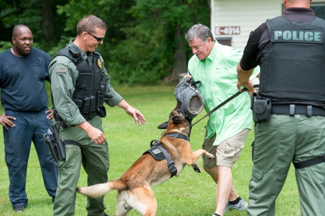 John Resta and military working dog