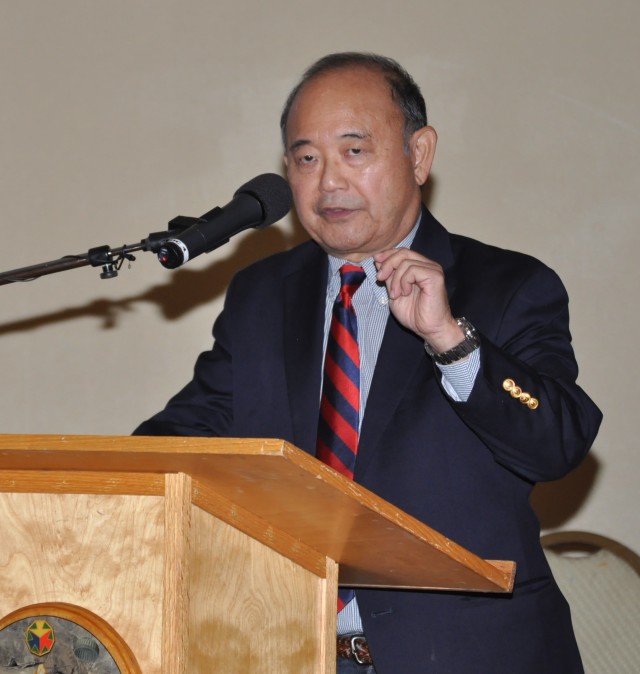 Hollywood screen and stage actor CLyde Kusatso, guest speaker at Fort Irwin Equal Opportunity celebration