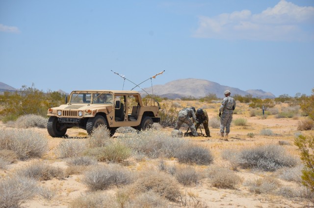 MWD MEDEVAC rehearsal at NTC