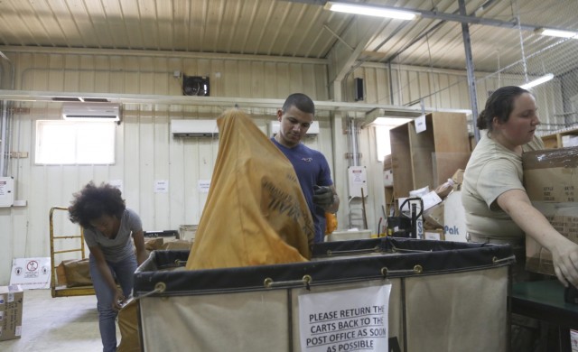 Soldiers keep mail moving in Jordan