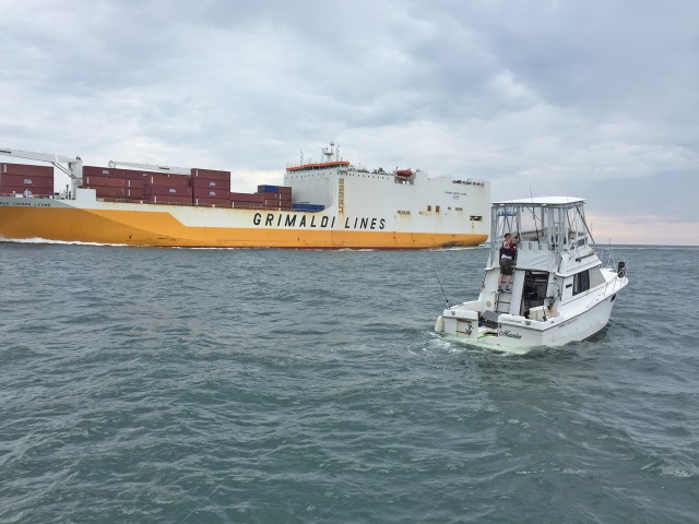 USACE survey vessel crew assists in small boat rescue on Chesapeake Bay