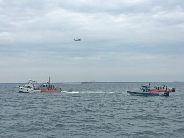 USACE survey vessel crew assists in small boat rescue on Chesapeake Bay