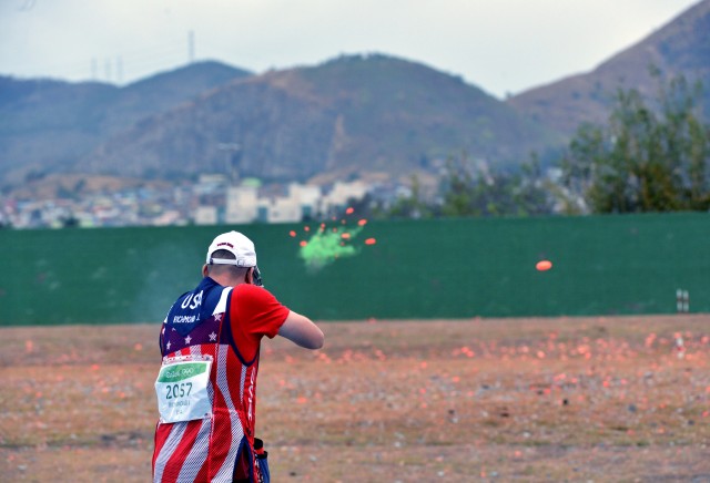 Sgt. 1st Class Joshua Richmond finishes seventh in double trap at Rio Olympic Games