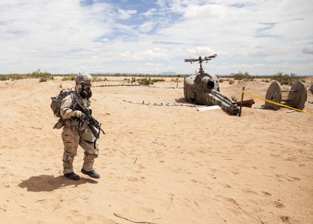 Soldiers tackle EFMB course